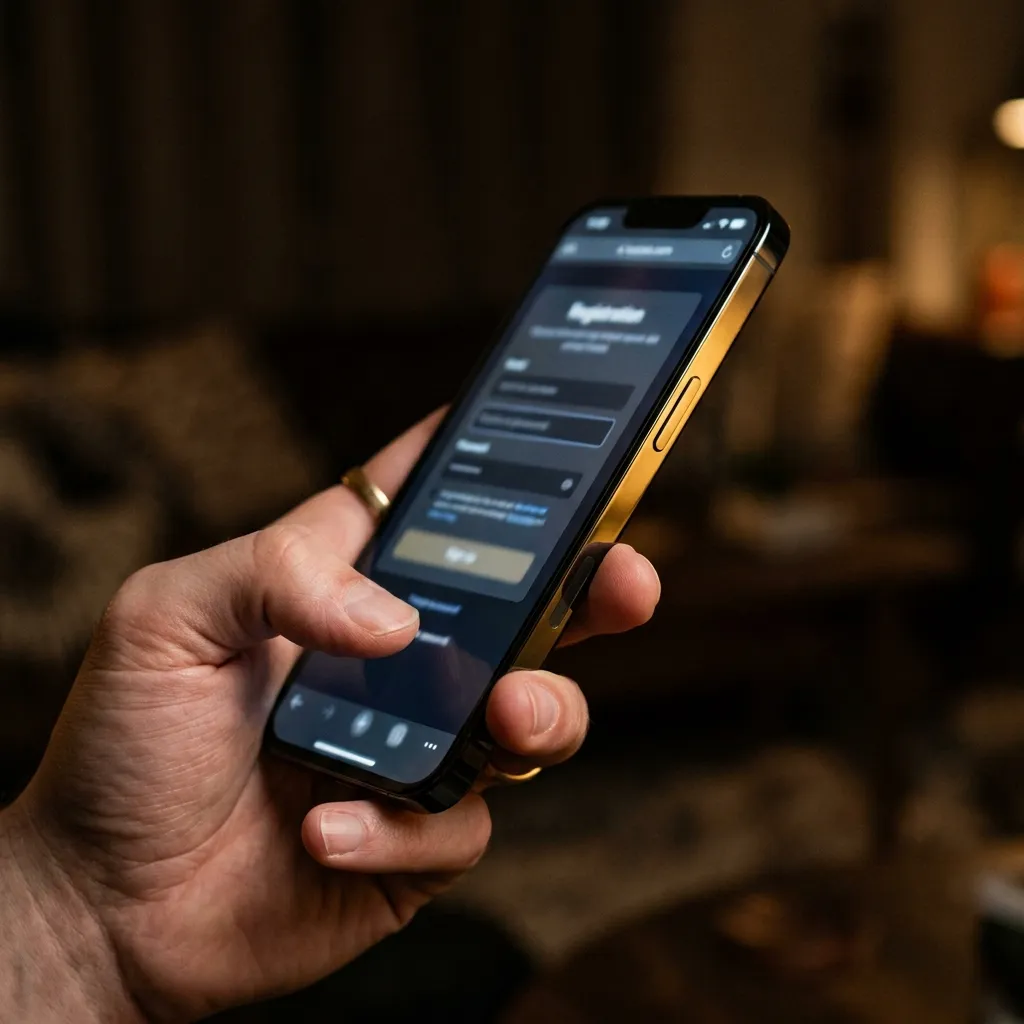 Mobile registration form